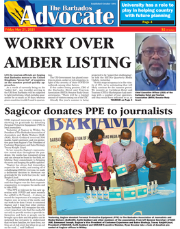 Sagicor Donates PPE to Journalists