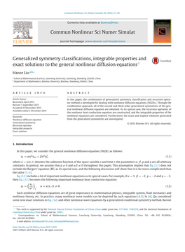 Generalized Symmetry Classifications, Integrable Properties and Exact Solutions to the General Nonlinear Diffusion Equations