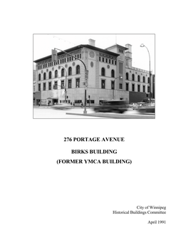276 Portage Avenue, Birks Building (Former YMCA Building)