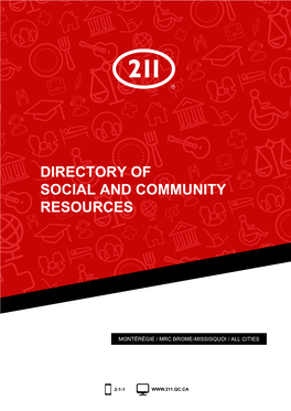 Directory of Social and Community Resources