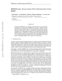 Bertscore: Evaluating Text Generation with Bert