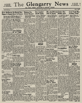 GLENGARRY M of GLENGARRY for GLENGARRIANS J) for GLENGARRIAN8 Glengarry New the FINEST WEEKLY NEWSPAPER in EASTERN ONTARIO