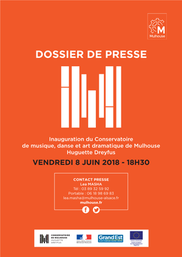 DOSSIER DE PRESSE INAUG CONSERVATOIRE.Indd