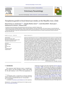 Veterinary Parasitology 175 (2011) 60–65