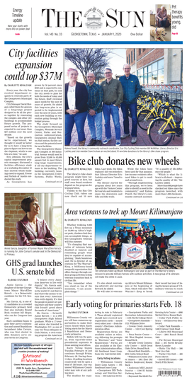 City Facilities Expansion Could Top $37M Bike Club Donates New Wheels
