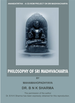 Philosophy of Sri Madhvacharya by Mahamahopadhyaya Dr