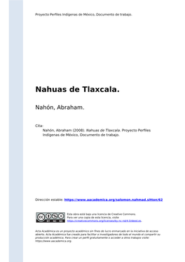 Nahuas De Tlaxcala