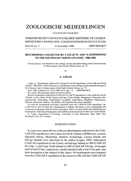 Zoologische Mededelingen