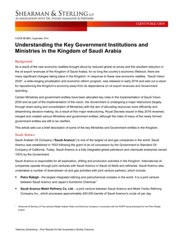 Understanding the Key Government Institutions and Ministries in the Kingdom of Saudi Arabia