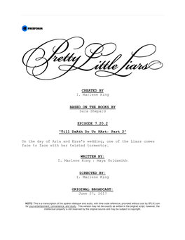 Pretty Little Liars | Dialogue Transcript | S7:E20-2