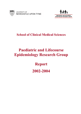 Paediatric and Lifecourse Epidemiology Research Group