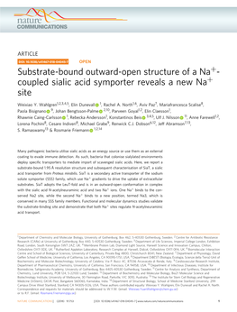 Substrate-Bound Outward-Open Structure of a Na+-Coupled Sialic