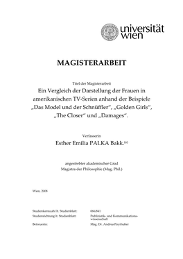 Magisterarbeit