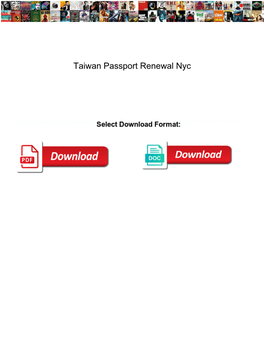 Taiwan Passport Renewal Nyc
