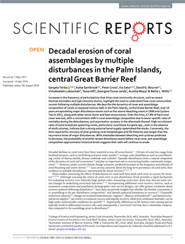 Decadal Erosion of Coral Assemblages by Multiple Disturbances in the Palm Islands, Central Great Barrier Reef