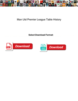 Man Utd Premier League Table History