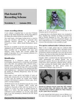 Flat-Footed Fly Recording Scheme