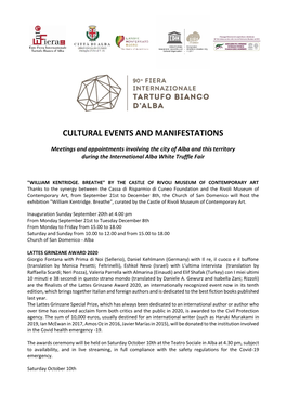 Cultural Events and Manifestations