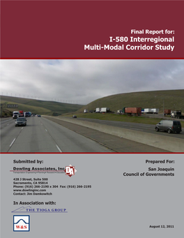 I-580 Interregional Multi-Modal Corridor Study