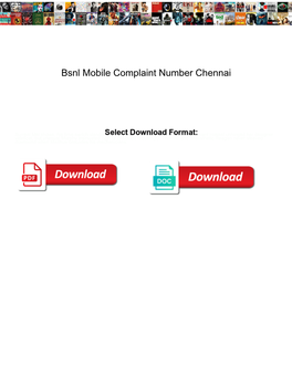 Bsnl Mobile Complaint Number Chennai