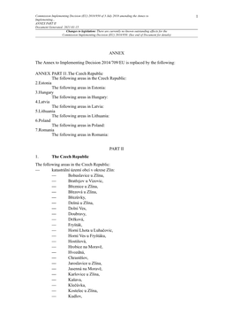 Commission Implementing Decision (EU) 2018/950 of 3 July 2018 Amending the Annex to 1 Implementing