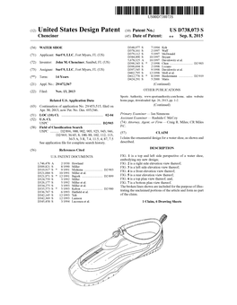 (12) United States Design Patent (10) Patent No.: US D738,073S Chenciner (45) Date of Patent: Sep