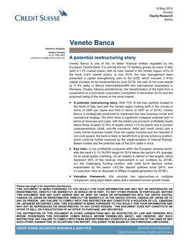 Veneto Banca Research Analysts