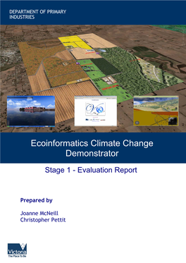 Ecoinformatics Climate Change Demonstrator