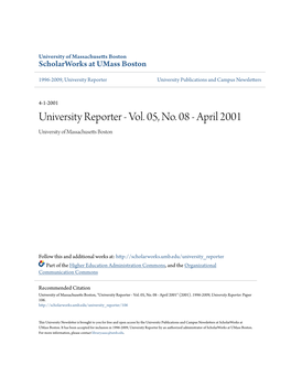 University Reporter University Publications and Campus Newsletters