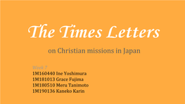 On Christian Missions in Japan