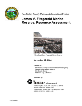 James V. Fitzgerald Marine Reserve: Resource Assessment