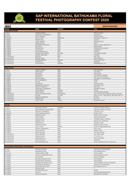 Sap International Bathukama Floral Festival Photography Contest 2020