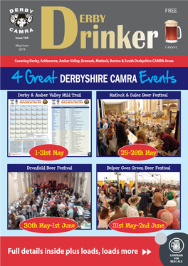 ERBY 4 Great DERBYSHIRE CAMRA Events