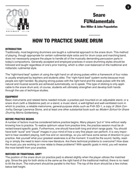 HOW to PRACTICE SNARE DRUM Snare Fundamentals