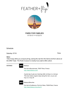 Paris for Families 07/18/15 — 07/22/15