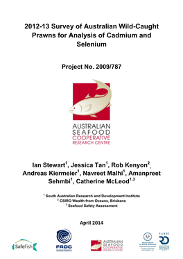 2012-13 Survey of Australian Wild-Caught Prawns for Analysis of Cadmium and Selenium