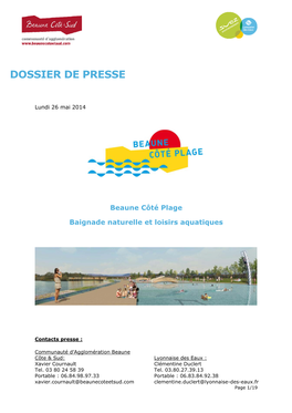 Dossier De Presse Beaune Côté Plage