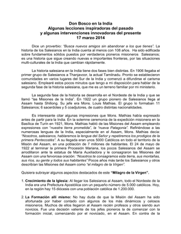 Don Bosco En La India Algunas Lecciones Inspiradoras Del Pasado Y Algunas Intervenciones Innovadoras Del Presente 17 Marzo 2014