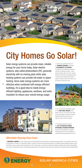 City Homes Go Solar!