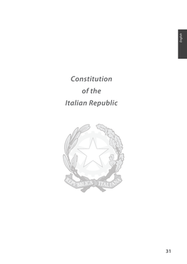 Constitution of the Italian Republic