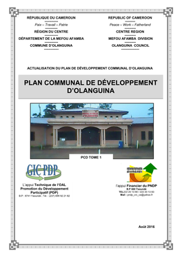 Plan Communal De Développement D'olanguina