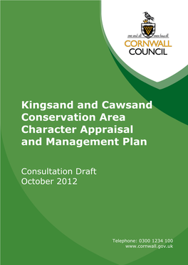 Kingsand and Cawsand Conservation Area Character Appraisal and Management Plan