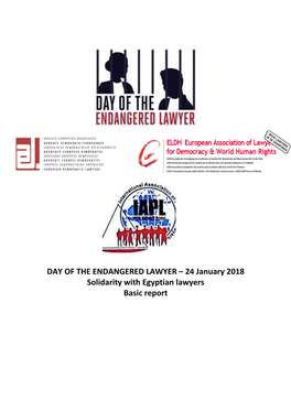 DAY of the ENDANGERED LAWYER – 24 January 2018 Solidarity with Egyptian Lawyers Basic Report