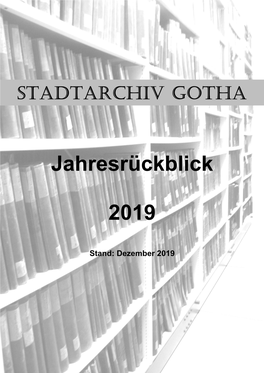 Jahresrückblick 2019