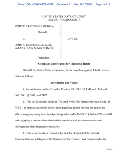 Case 0:06-Cv-00649-ADM-JSM Document 1 Filed 02/17/2006 Page 1 of 15