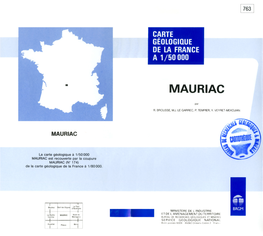 Notice Explicative De La Feuille Mauriac a 1/50 000