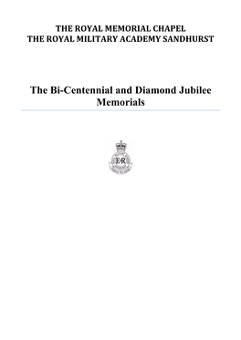 The Bi-Centennial and Diamond Jubilee Memorials