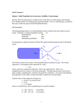 Solid Propellant Gas Generators; Stability; Grain Designs