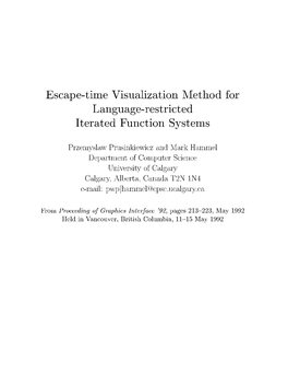 Escape-Time Visualization Method for Language-Restricted Iterated