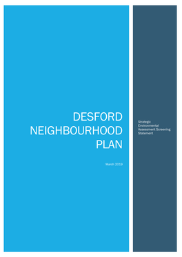 Desford Neighbourhood Plan Strategic Environmental Screening Statement